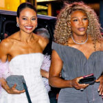 Emma Thynn, Serena Williams a Alexis Ohanian sú videní na Times Square 2. mája 2026 v New Yorku. Kredit: The Hapa Blonde/GC Images