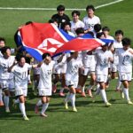 Finále Ligy majstrov žien Severnej Kórey proti Japonsku v Južnej Kórei