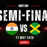 Skóre India vs Jamajka LIVE, semifinále Unity Cup 2026: Khalid Jamal a Blue Tigers v Londýne