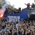 Sledujte: Lamine Yamal sa počas osláv titulu v Barcelone zameriava na Real Madrid