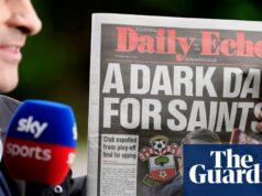 Southampton dostal „najväčší trest v histórii“ za špehovanie súperov | Southampton Southampton dostal „najväčší trest v histórii“ za špehovanie súperov | Southampton