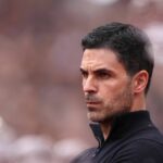 LONDÝN, ANGLICKO - 10. mája: Mikel Arteta, manažér Arsenalu počas zápasu Premier League medzi West Ham United a Arsenalom na londýnskom štadióne 10. mája 2026 v Londýne v Anglicku. (Foto: Alex Pantling/Getty Images)