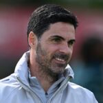 Mikel Arteta na tréningu Arsenalu