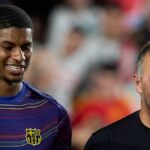 Marcus Rashford a Hansi Flick