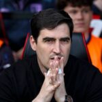 Hlavný tréner Andoni Iraola z Bournemouthu počas zápasu Premier League medzi Fulhamom a Bournemouthom v Craven Cottage 9. mája 2026 v Londýne v Anglicku.