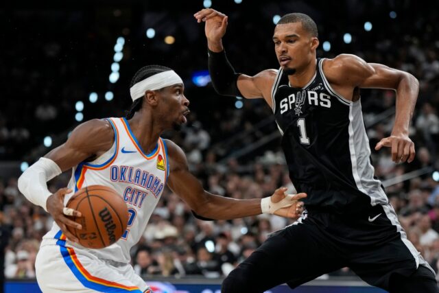 NBA dnes skóruje Spurs vs 7. zápas THunder Shai Gilgeous-Alexander San Antonio Spurs 