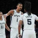 NBA dnes skóruje NBA Playoffs Spurs vs Timberwolves Victor Wembanyama Stephon Castle