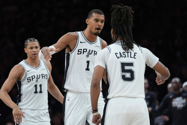 NBA dnes skóruje NBA Playoffs Spurs vs Timberwolves Victor Wembanyama Stephon Castle