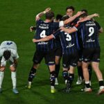 Hráči Auckland FC oslavujú víťazstvo vo veľkom finále A-League 2025-26