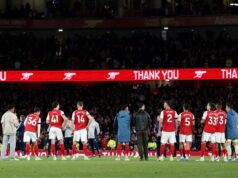 Štyria hráči, ktorí mohli odohrať svoj posledný zápas Arsenal ligy proti Crystal Palace Hráči a zamestnanci Arsenalu oceňujú fanúšikov po víťazstve tímu v zápase Premier League medzi Arsenalom a Burnley