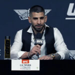 Tlačová konferencia UFC Freedom 250 s kompletnou kartou nastavenou na piatok