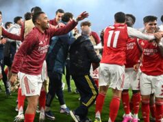 UEFA vyzvala víťaza Ligy majstrov, aby „zrušil“ víťazstvo Arsenalu vs Atletico Madrid Hráči Arsenalu oslavujú postup do finále Ligy majstrov
