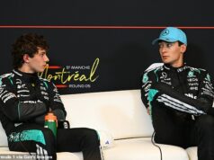 VOICE OF THE PADOCK: Milý George Russell – Kimi Antonelli práve odhalil veľkú slabosť. Tu je návod, ako to môžete využiť na získanie titulu majstra sveta späť Medzi tímovými kolegami z Mercedesu Kimi Antonellim (vľavo) a Georgeom Russellom vzniká začínajúca rivalita