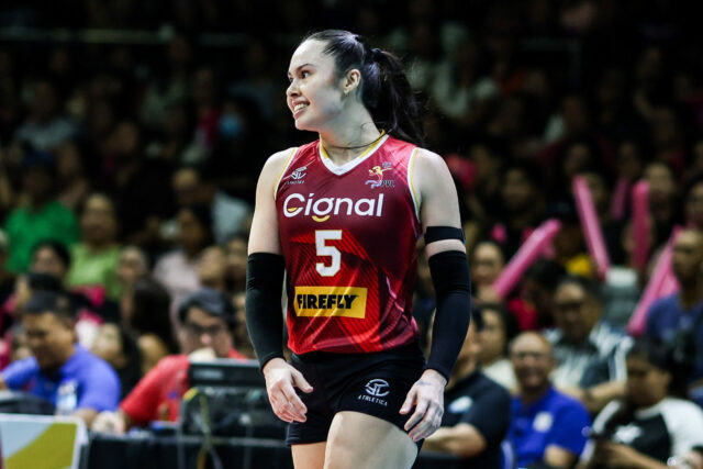 FILE– Vanie Gandler počas jej pôsobenia v Cignal Super Spikers. Teraz sa pripája k Capital1 Solar Spikers v PVL.