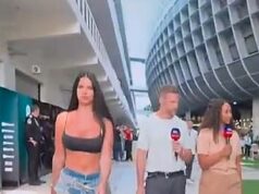 Veselý moment, kameraman Sky Sports je rozptýlený na Veľkej cene Miami počas segmentu Jensona Buttona – a dokonca aj mechanik McLaren je zaskočený! Ivana Knoll sa zúčastnila Veľkej ceny Miami