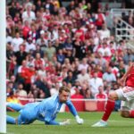 Viktor Gyokeres skóroval za Arsenal proti Fulhamu v Premier League