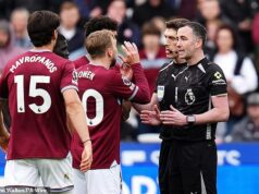 West Ham zvažuje oficiálnu sťažnosť na zakázaný gól proti Arsenalu – jeden šéf klubu však pripúšťa, že takéto konanie by bolo „nezmyselné“ Hráči West Hamu zostali nahnevaní rozhodnutím neuznať ich neskorý vyrovnávajúci gól