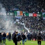 Po štvrťfinálovom triumfe Celticu na Škótskom pohári na ihrisku Ibroxu nasledovali otrasné scény na ihrisku