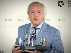 Zväz futbalistov bol nútený splatiť 2,5 milióna libier, ktoré si zobral z VLASTNEJ charitatívnej organizácie – keďže vládne ministerstvo po sedemročnom vyšetrovaní financií odhalilo „vážne zlé hospodárenie“ Generálny riaditeľ PFA Gordon Taylor (vyššie) s ročným príjmom 2 milióny libier a jeho pravá ruka Darren Wilson s ročným príjmom 350 000 libier patrili medzi správcov charitatívnej organizácie PFA.