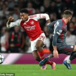 Myles Lewis-Skelly (vľavo) exceloval od návratu do základnej jedenástky Arsenalu v úlohe stredu poľa, keď hral pri víťazstvách nad Fulhamom a Atleticom Madrid.