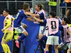 Pri neskoršom góle získa Japonsko remízu vs. Holandsko v úvodnom zápase 14. júna 2026; Arlington, Texas, USA; Japonec Koki Ogawa oslavuje po tom, čo Daichi Kamada strelil svoj druhý gól. Povinný kredit: Jerome Miron-Imagn Images