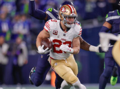 49ers Sľub, že zníži pracovné zaťaženie Christiana McCaffreyho, či už to chce alebo nie 49ers Sľub, že zníži pracovné zaťaženie Christiana McCaffreyho, či už to chce alebo nie