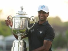 Aaron Rai sa chce poučiť z chýb na ceste do Memorial Tournament 17. mája 2026; Newtown Square, Pennsylvania, USA; Aaron Rai reaguje trofejou po víťazstve v poslednom kole golfového turnaja PGA Championship. Povinný kredit: James Lang-Imagn Images