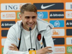 Agent Mickyho van de Vena odhalil prestupový postoj Realu Madrid, keď Tottenham uviedol do varu Micky van de Ven z Holandska počas Training MenPress Conference Holland v Sonesta White Plains Downtown NY 7. júna 2026 v Orangeburgu v New Yorku v Spojených štátoch