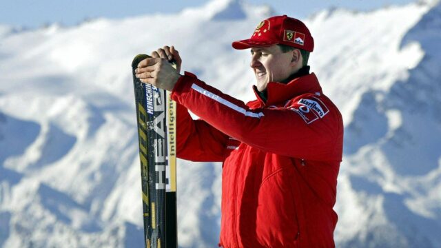 Michael Schumacher počas lyžovania