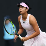 Alex Eala v akcii počas WTA 125 Birmingham Open. Alexandra Eala
