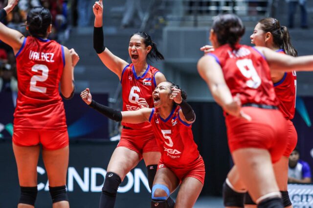 Alyssa Solomon a Alas Pilipinas počas zápasu s Austráliou na Pohári národov žien AVC 2026 v Candone.