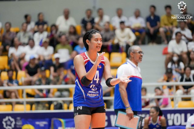 Alyssa Solomon z Alas Pilipinas počas finále Pohára národov AVC proti Vietnamu.
