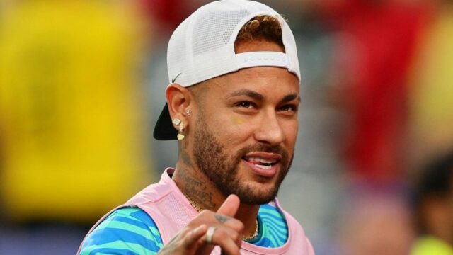 13. júna 2026; East Rutherford, New Jersey, USA; Po zápase reaguje Brazílčan Neymar Jr. Povinný kredit: Caean Couto-Imagn Images