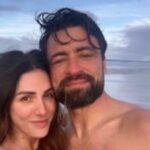 Lucy Pinder a Russell Martin na pláži