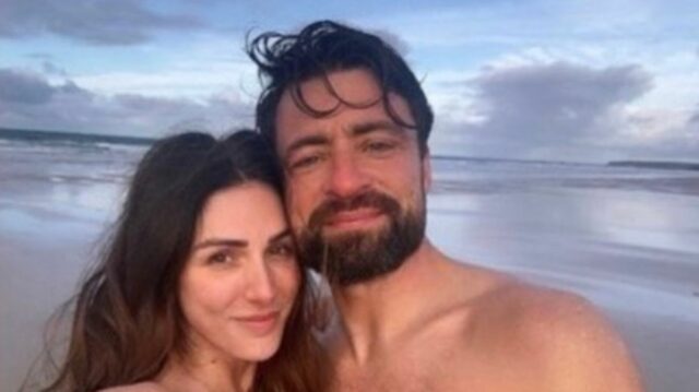 Lucy Pinder a Russell Martin na pláži