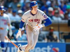 Carson Benge, Mets na stúpaní, keď vítajú dôsledných kardinálov 7. júna 2026; San Diego, Kalifornia, USA; Pravý hráč New York Mets Carson Benge (3) trafil trojku RBi počas ôsmej zmeny proti San Diego Padres v Petco Parku. Povinný kredit: David Frerker-Imagn Images