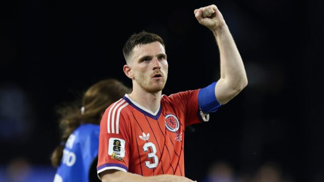 Čo povedali médiá o novom podpise Tottenhamu Andymu Robertsonovi po Andrew Robertson kvituje fanúšikov na plný úväzok po zápase C-skupiny Majstrovstiev sveta vo futbale 2026 medzi Haiti a Škótskom na štadióne Bostonu
