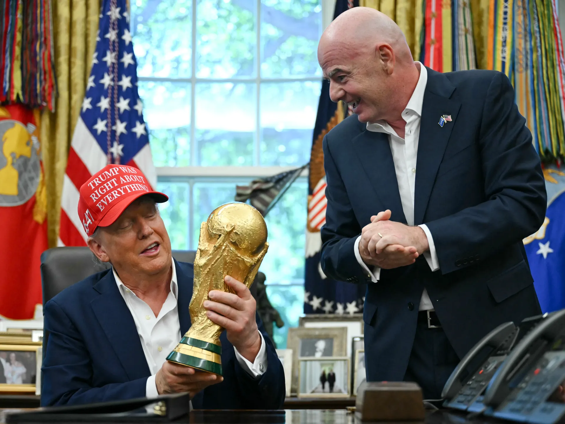 Donald Trump sa zúčastní finále majstrovstiev sveta vo futbale, odovzdaná trofej: Infantino | Správy o majstrovstvách sveta 2026