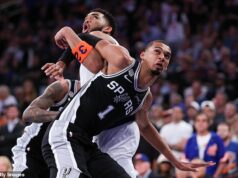 Draymond Green hovorí, že hviezda Spurs Victor Wembanyama by mala byť POZASTAVENÁ, keďže spor o finále NBA pokračuje Victor Wembanyama bojuje o odrazovú pozíciu s Karl-Anthony Townsom v hre 3