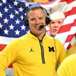 Hlavný tréner Michiganu Dusty May hovoril s médiami po basketbalovom zápase.