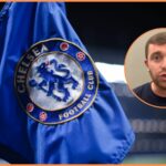 Vlajka FC Chelsea a Fabrizio Romano