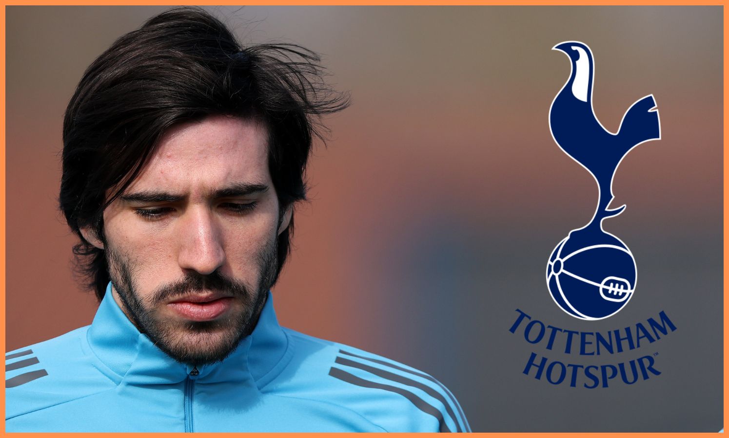 Sandro Tonali a logo Tottenhamu