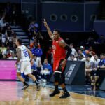 Justin Brownlee z Barangay Ginebra Gin Kings počas zápasu 3 proti TNT Tropang 5G vo finále PBA Commissioner's Cup v roku 2026.
