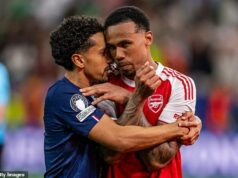 Hviezda PSG Marquinhos odhaľuje správu, ktorú dostal od Gabriela po utešení hviezdy Arsenalu po vynechaní penalt vo finále Ligy majstrov Hviezda Paris Saint-Germain Marquinhos utešil Gabriela z Arsenalu po tom, čo vo finále Ligy majstrov nepremeškal penaltu.
