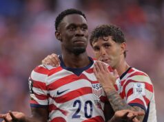 Hviezda USMNT Folarin Balogun môže v Arsenale zarobiť obrovské peniaze, keďže Andrea Berta dostala prestupovú podporu Folarin Balogun #20 zo Spojených štátov oslavuje strelenie tretieho gólu svojho tímu s Christianom Pulisicom #10 počas zápasu D-skupiny Majstrovstiev sveta 2026 medzi USA a Paraguajom na štadióne Los Angeles 12. júna 2026 v Los Angeles v Kalifornii.