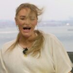 ITV boli nútení opustiť svoje štúdio Svetového pohára v New Yorku kvôli silnému vetru v tejto oblasti