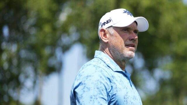 Ian Poulter, Lee Westwood platia pokuty, ale Ryder Cup je 22. augusta 2025; Detroit, Michigan, USA; Lee Westwood z Majesticks GC kráča po ihrisku počas štvrťfinále LIV Golf Michigan Team Championship v The Cardinal v Saint John's Resort. Povinný kredit: Aaron Doster-Imagn Images