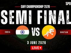 India vs Bhután NAŽIVO, semifinále šampionátu žien SAFF 2026: IND 0-0 BHU; Výkop o 20:00 India vs Bhután NAŽIVO, semifinále šampionátu žien SAFF 2026: IND 0-0 BHU; Výkop o 20:00