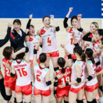 Japonsko oslavuje po víťazstve nad Českom vo VNL Women's Week 2 v Pasig City.