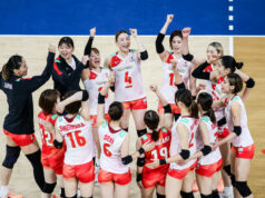 Japonsko uniká Česku, drží perfektnú bilanciu 6:0 Japonsko oslavuje po víťazstve nad Českom vo VNL Women's Week 2 v Pasig City.